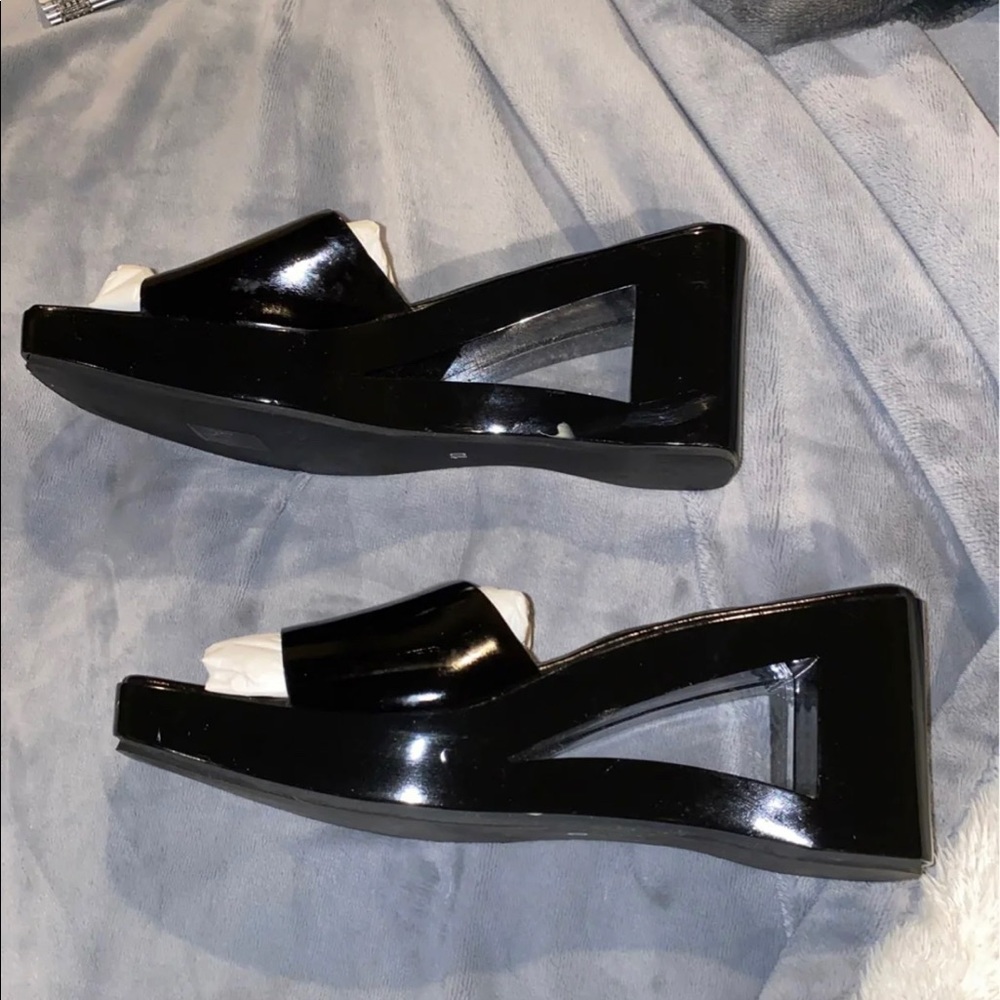 Via Spiga Black Leather Sandals Size 10